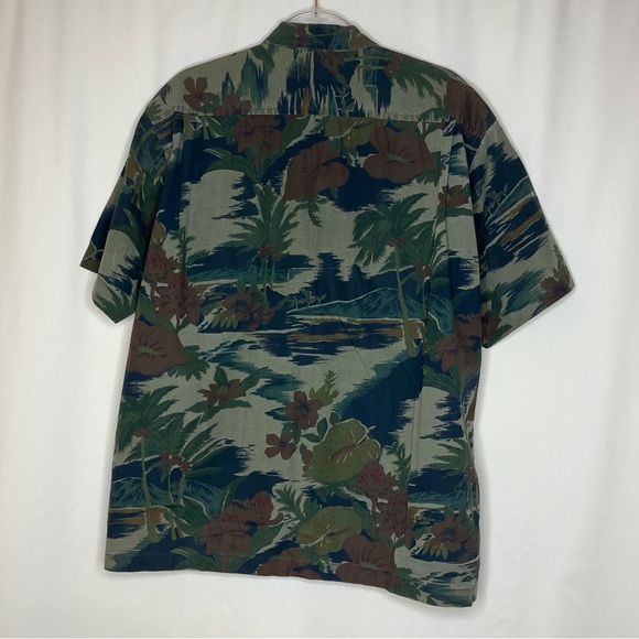 Route 66 | Men's 100% Cotton Tropical Camo Short Sleeve Button Shirt L - Picture 6 of 6